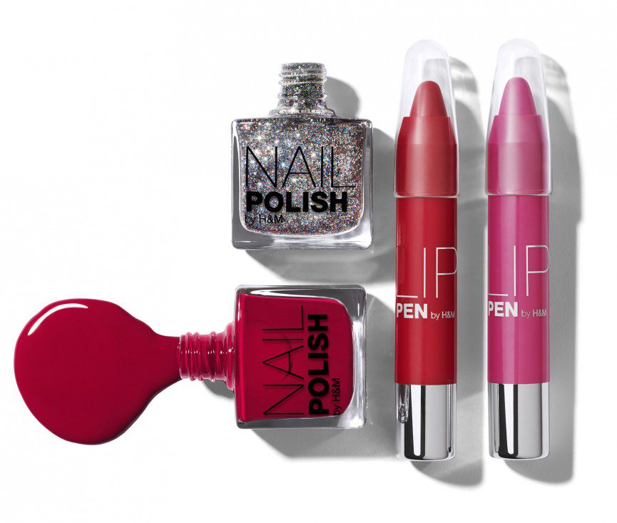 H&M, nagellack + läppenna 39,50kr